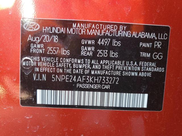 Photo 11 VIN: 5NPE24AF3KH733272 - HYUNDAI SONATA SE 