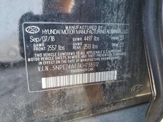 Photo 11 VIN: 5NPE24AF3KH738312 - HYUNDAI SONATA SE 