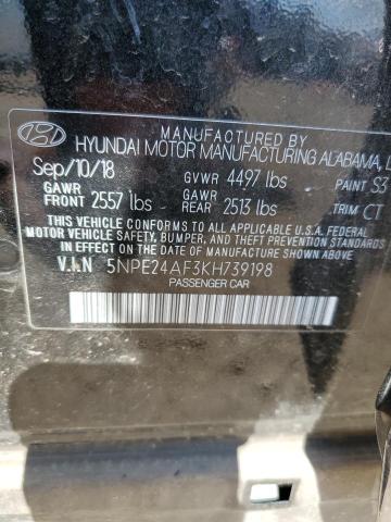 Photo 12 VIN: 5NPE24AF3KH739198 - HYUNDAI SONATA SE 