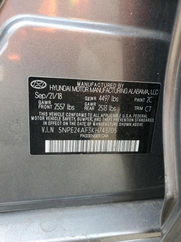 Photo 11 VIN: 5NPE24AF3KH743705 - HYUNDAI SONATA 