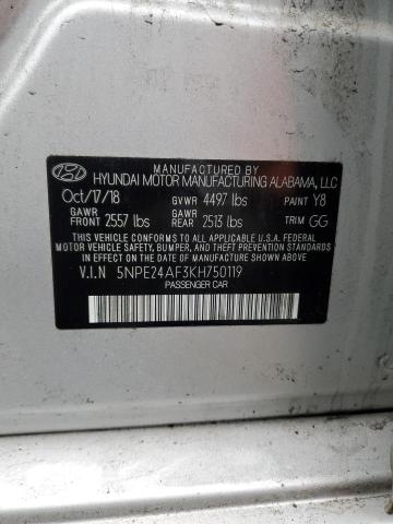 Photo 11 VIN: 5NPE24AF3KH750119 - HYUNDAI SONATA SE 