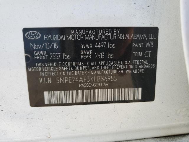 Photo 11 VIN: 5NPE24AF3KH756955 - HYUNDAI SONATA SE 