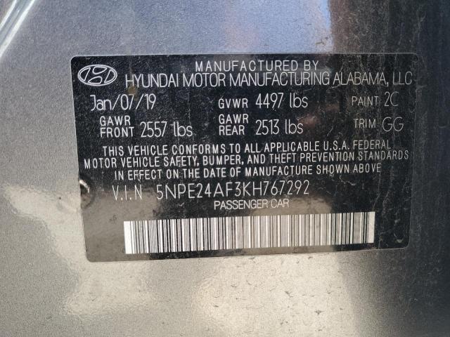 Photo 12 VIN: 5NPE24AF3KH767292 - HYUNDAI SONATA 