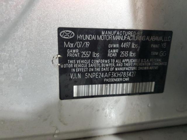 Photo 12 VIN: 5NPE24AF3KH783427 - HYUNDAI SONATA 