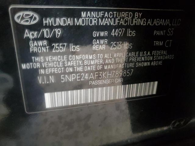 Photo 11 VIN: 5NPE24AF3KH789857 - HYUNDAI SONATA SE 