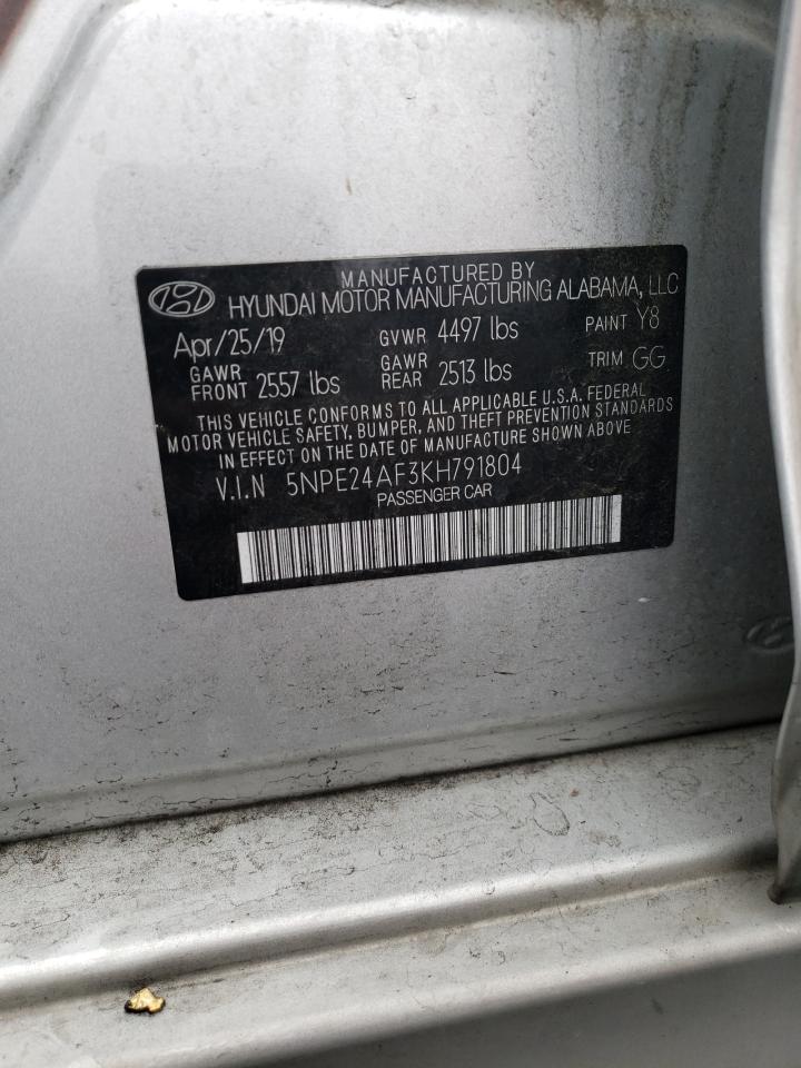 Photo 11 VIN: 5NPE24AF3KH791804 - HYUNDAI SONATA 