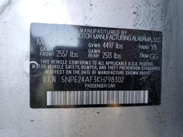 Photo 11 VIN: 5NPE24AF3KH798302 - HYUNDAI SONATA SE 