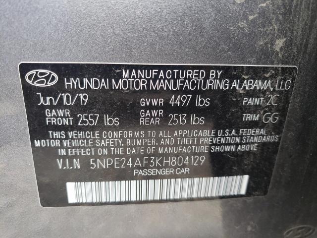 Photo 9 VIN: 5NPE24AF3KH804129 - HYUNDAI SONATA SE 