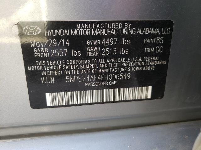 Photo 9 VIN: 5NPE24AF4FH006549 - HYUNDAI SONATA SE 