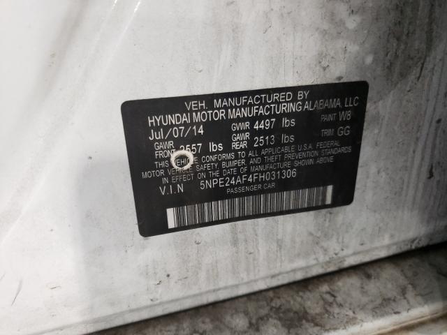 Photo 9 VIN: 5NPE24AF4FH031306 - HYUNDAI SONATA SE 