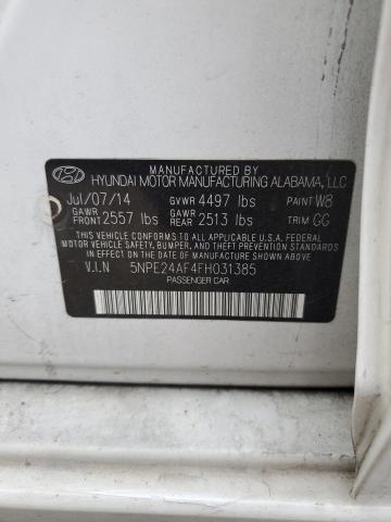 Photo 11 VIN: 5NPE24AF4FH031385 - HYUNDAI SONATA 