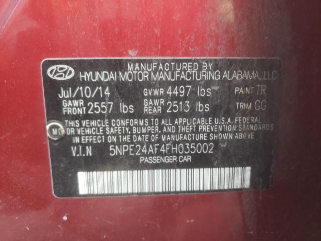 Photo 11 VIN: 5NPE24AF4FH035002 - HYUNDAI SONATA SE 