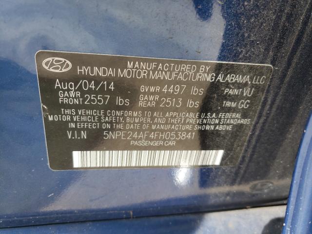 Photo 9 VIN: 5NPE24AF4FH053841 - HYUNDAI SONATA SE 