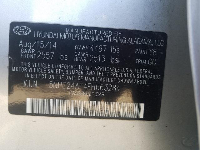 Photo 9 VIN: 5NPE24AF4FH063284 - HYUNDAI SONATA SE 