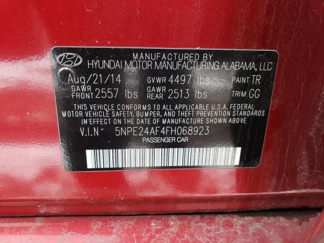 Photo 9 VIN: 5NPE24AF4FH068923 - HYUNDAI SONATA SE 