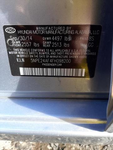 Photo 11 VIN: 5NPE24AF4FH098200 - HYUNDAI SONATA SE 