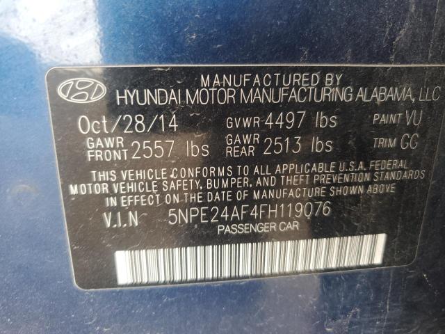 Photo 11 VIN: 5NPE24AF4FH119076 - HYUNDAI SONATA SE 