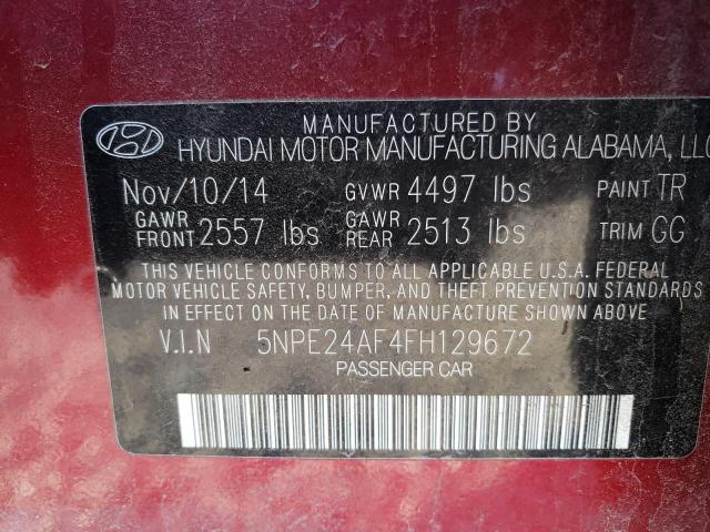 Photo 11 VIN: 5NPE24AF4FH129672 - HYUNDAI SONATA SE 