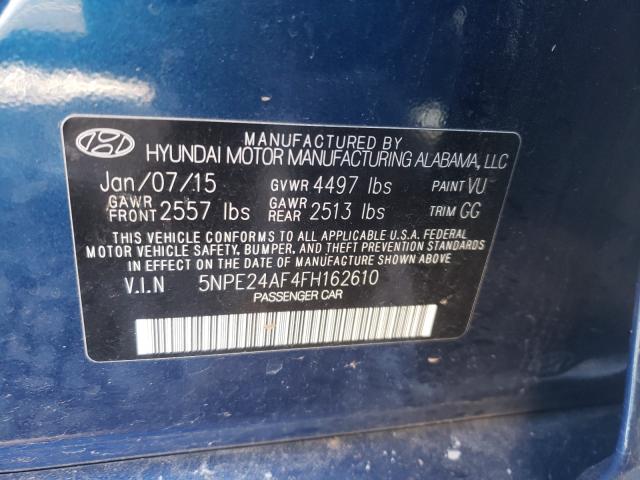 Photo 9 VIN: 5NPE24AF4FH162610 - HYUNDAI SONATA SE 