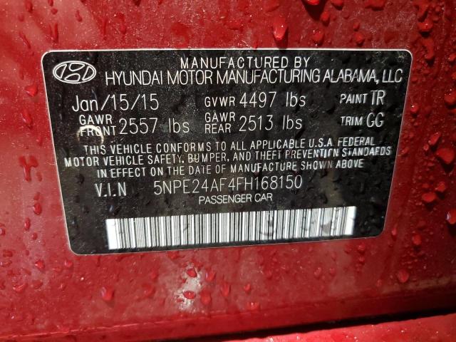 Photo 11 VIN: 5NPE24AF4FH168150 - HYUNDAI SONATA 