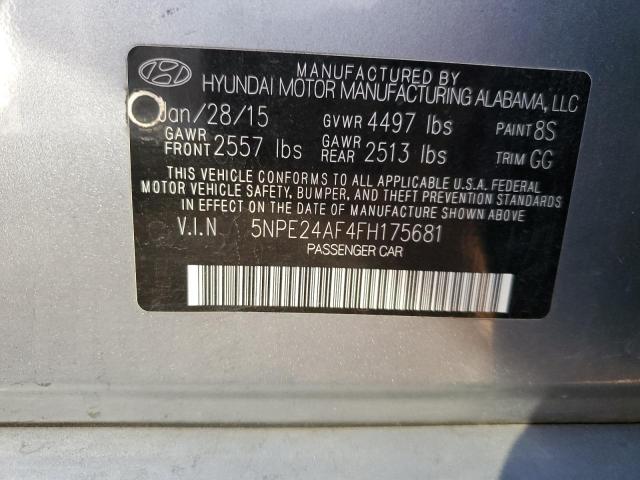 Photo 12 VIN: 5NPE24AF4FH175681 - HYUNDAI SONATA SE 