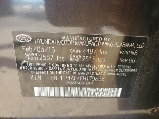 Photo 11 VIN: 5NPE24AF4FH179858 - HYUNDAI SONATA 