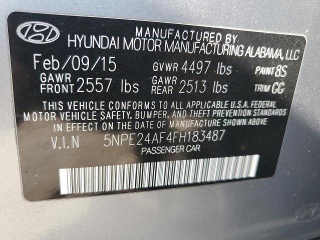 Photo 11 VIN: 5NPE24AF4FH183487 - HYUNDAI SONATA SE 