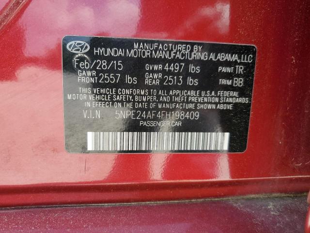 Photo 11 VIN: 5NPE24AF4FH198409 - HYUNDAI SONATA SE 