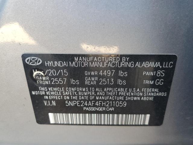 Photo 9 VIN: 5NPE24AF4FH211059 - HYUNDAI SONATA SE 