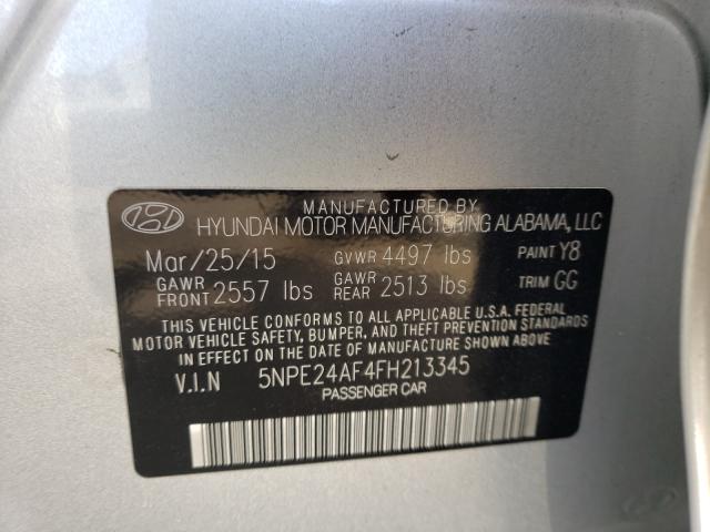 Photo 9 VIN: 5NPE24AF4FH213345 - HYUNDAI SONATA SE 