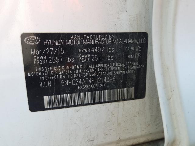 Photo 9 VIN: 5NPE24AF4FH214396 - HYUNDAI SONATA 