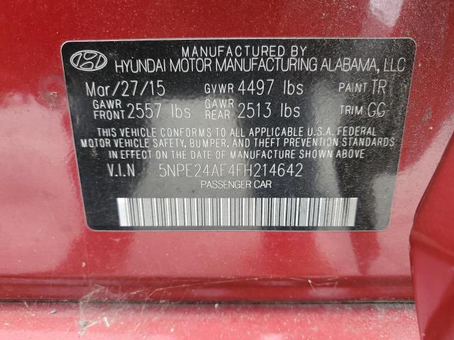 Photo 11 VIN: 5NPE24AF4FH214642 - HYUNDAI SONATA SE 