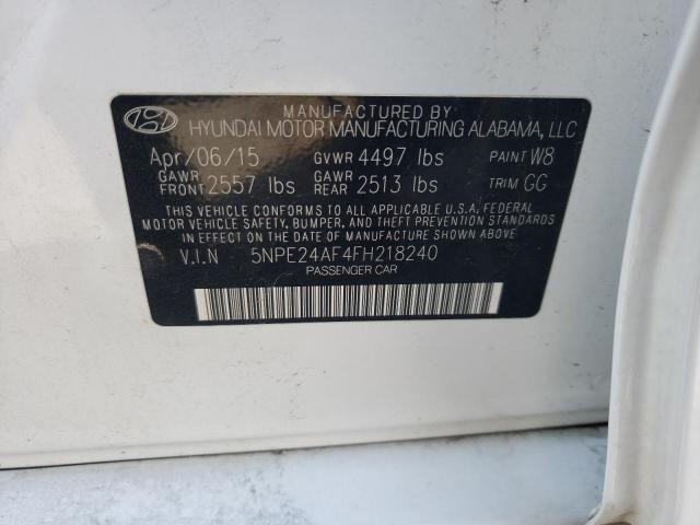 Photo 11 VIN: 5NPE24AF4FH218240 - HYUNDAI SONATA SE 