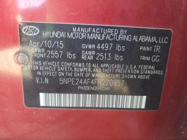 Photo 12 VIN: 5NPE24AF4FH220957 - HYUNDAI SONATA SE 