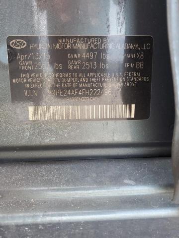 Photo 11 VIN: 5NPE24AF4FH222496 - HYUNDAI SONATA SE 