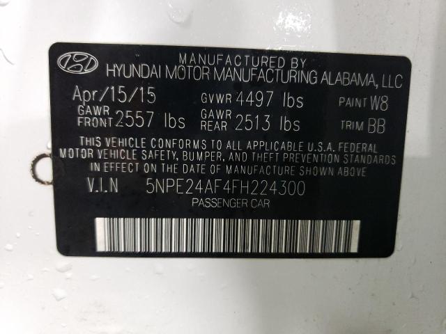 Photo 11 VIN: 5NPE24AF4FH224300 - HYUNDAI SONATA SE 