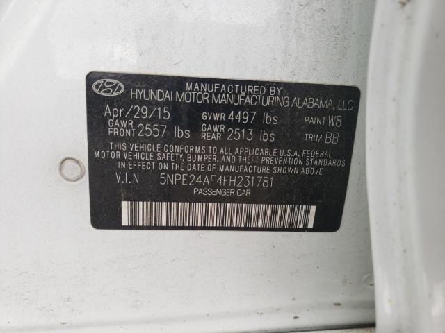 Photo 12 VIN: 5NPE24AF4FH231781 - HYUNDAI SONATA 