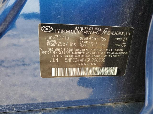 Photo 9 VIN: 5NPE24AF4GH260330 - HYUNDAI SONATA SE 