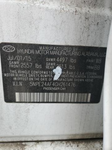 Photo 11 VIN: 5NPE24AF4GH261476 - HYUNDAI SONATA 