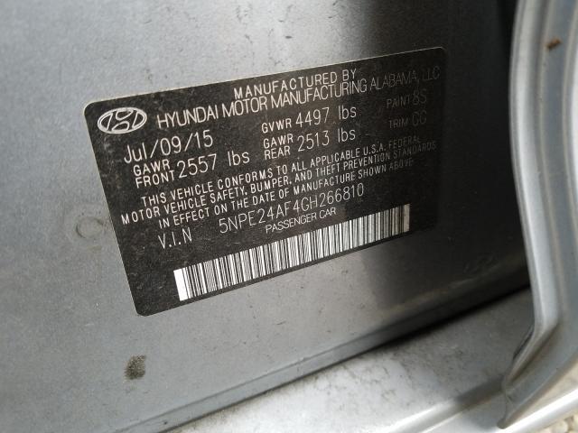 Photo 9 VIN: 5NPE24AF4GH266810 - HYUNDAI SONATA 