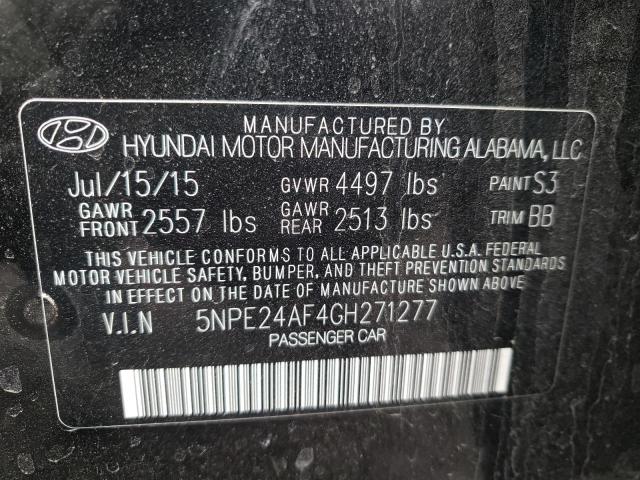 Photo 9 VIN: 5NPE24AF4GH271277 - HYUNDAI SONATA SE 