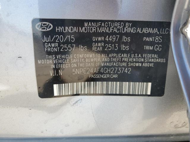 Photo 11 VIN: 5NPE24AF4GH273742 - HYUNDAI SONATA 