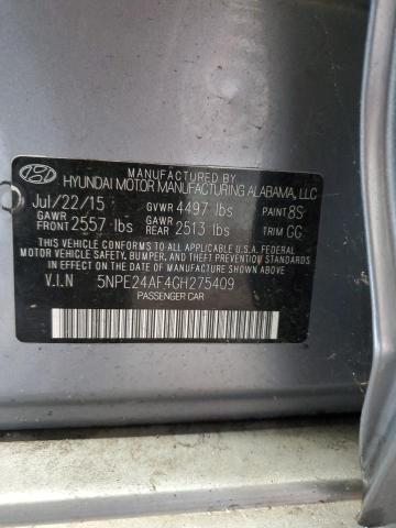 Photo 11 VIN: 5NPE24AF4GH275409 - HYUNDAI SONATA SE 