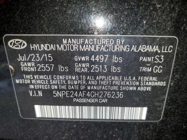 Photo 11 VIN: 5NPE24AF4GH276236 - HYUNDAI SONATA 