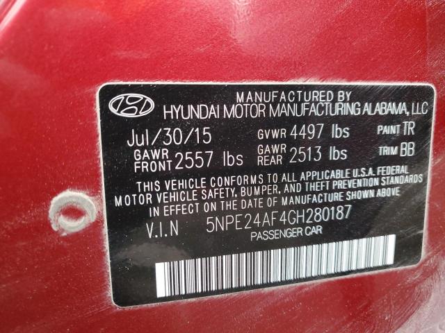 Photo 11 VIN: 5NPE24AF4GH280187 - HYUNDAI SONATA SE 