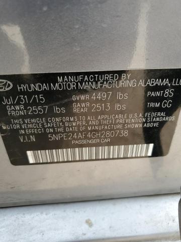 Photo 11 VIN: 5NPE24AF4GH280738 - HYUNDAI SONATA 