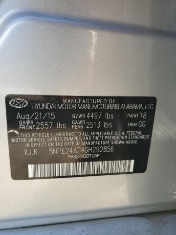 Photo 11 VIN: 5NPE24AF4GH292856 - HYUNDAI SONATA 