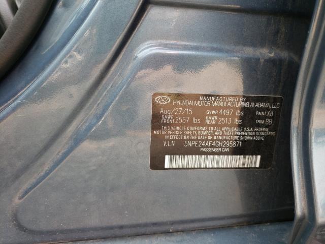 Photo 9 VIN: 5NPE24AF4GH295871 - HYUNDAI SONATA SE 