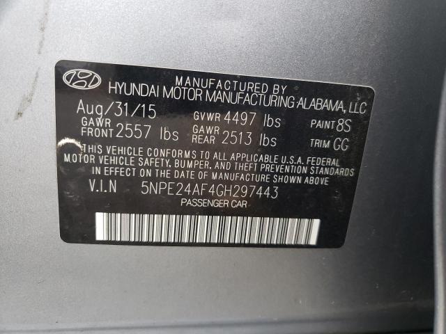 Photo 9 VIN: 5NPE24AF4GH297443 - HYUNDAI SONATA SE 