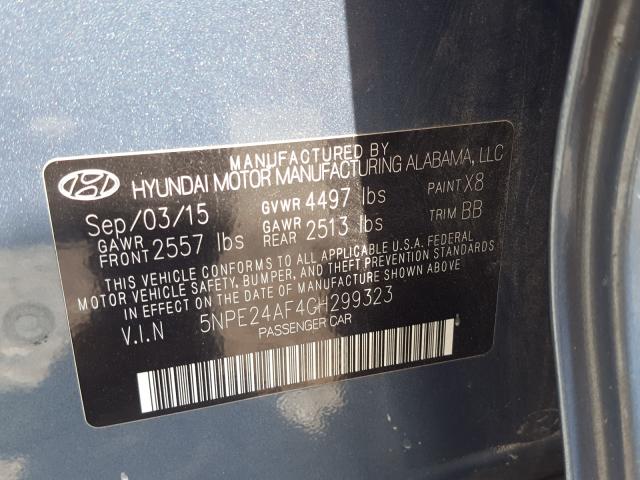 Photo 9 VIN: 5NPE24AF4GH299323 - HYUNDAI SONATA 